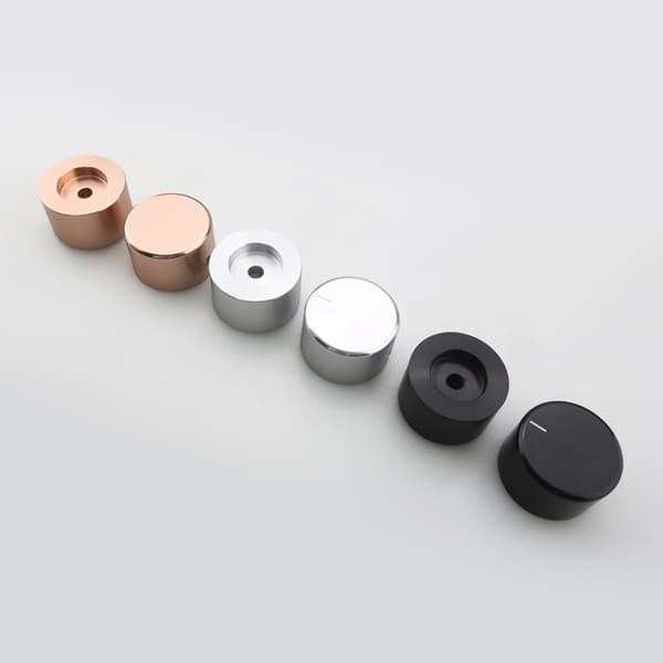 Volymratt i aluminium, enkel rotationskontroll för stereosystem 35x22 mm Black