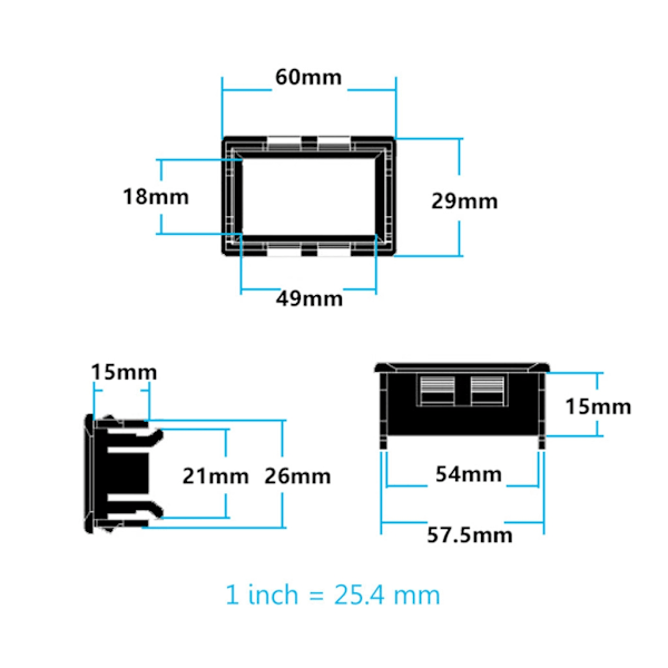 Noga Digital Amperemeter för DC 0-9.999A (10A) 4-30V Ampere Ström Amperemeter Testare 5 Siffer 0.56 tum LED Display Panel Mätare