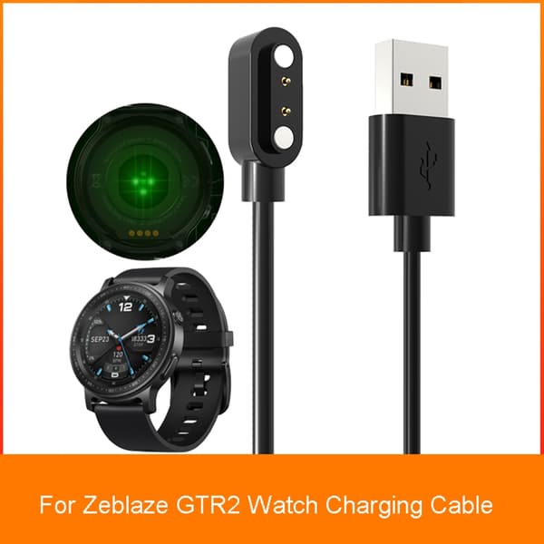 Strømadapterladerstativ Hurtigladekabel Basebrakett for Zeblaze GTR2 60cm