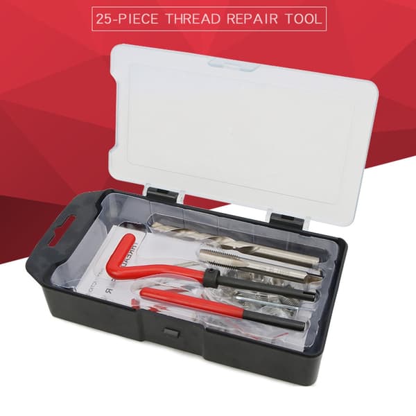 Coil-Drill Metrisk Gevind Reparations Indsats Sæt til Helicoil-Crowbar M5-M6 M8-M10 null - 15PC M12  1.75