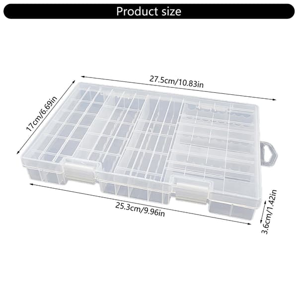 Batteriopbevaringsboks til 60 AA 40 3A Batterier Container Letvægtsdesign