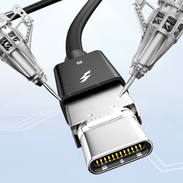 Thunderbolt5 Datakabel 120Gbps Snabb Dataöverföring Stöder 8K 60Hz Dubbelskärm 1m