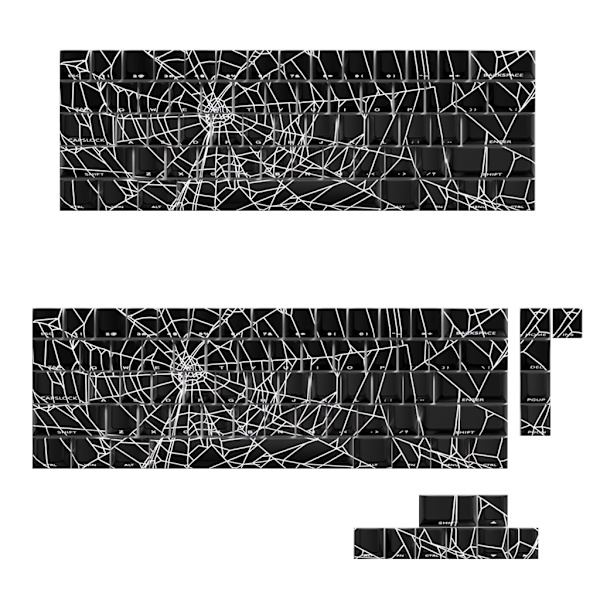 64/74 Taster Translucent Spiders Web Keycap Original Profil Side Print Backlit Key 64 keys