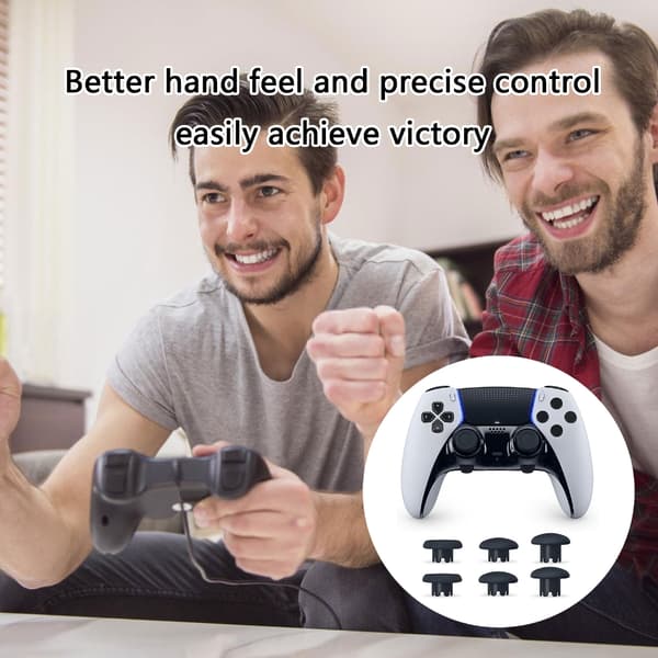 Kontrollerutløsere Knapper Analog Joystick Metall Tommelspaker for Kontroller Black