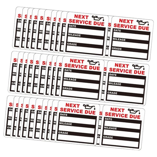 10 stk. vindusviskeroljeskiftklistremerker Statisk klebende bilserviceetiketter null - Type A