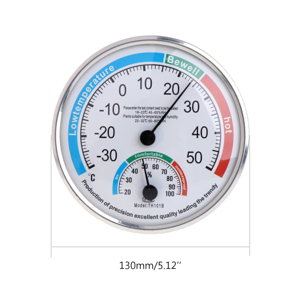 Hushålls Analog Termometer Hygrometer Temperatur Fuktighetsmätare Mätare för Kontor/Restaurang/Hotellobby