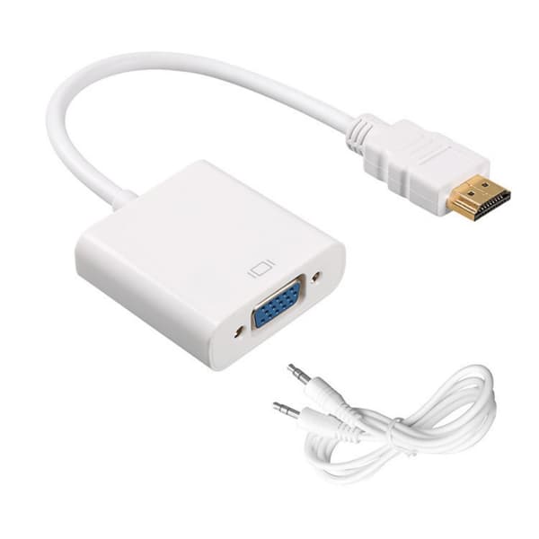 Holdbare HDMIs til VGA-adapter for problemfri video- og lydtransmission Black With audio