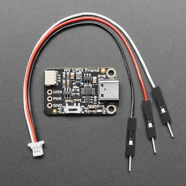 Liten UPDI USB-programmeringsverktøy inkluderer kort ledning for kretsutvikling
