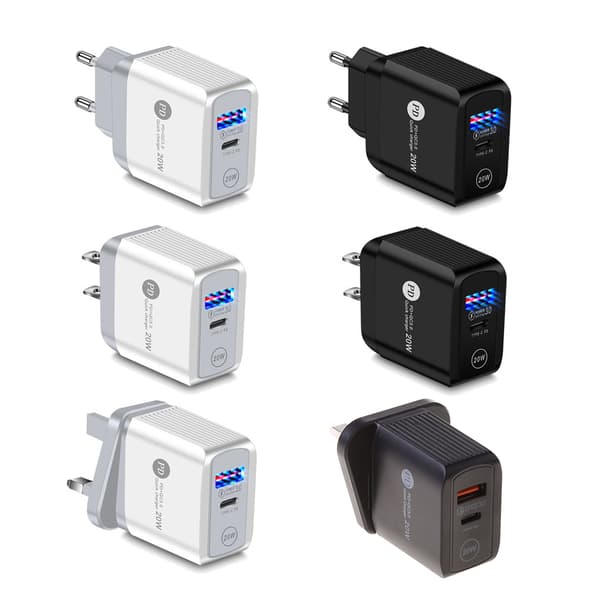 20W Quick Charge 3.0 USB Typ C PD-laddare för 12 Pro Max USB C White UK