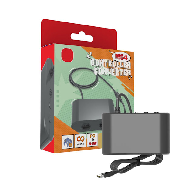 N64-kontroll Adaptrar för Switch och PC-spel - Anslut och spela enkelt, hållbar