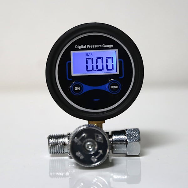 Digital Lufttrycksregulator med Mätare Kontrollventil för Sprutpistol 1/4\" 200PSI
