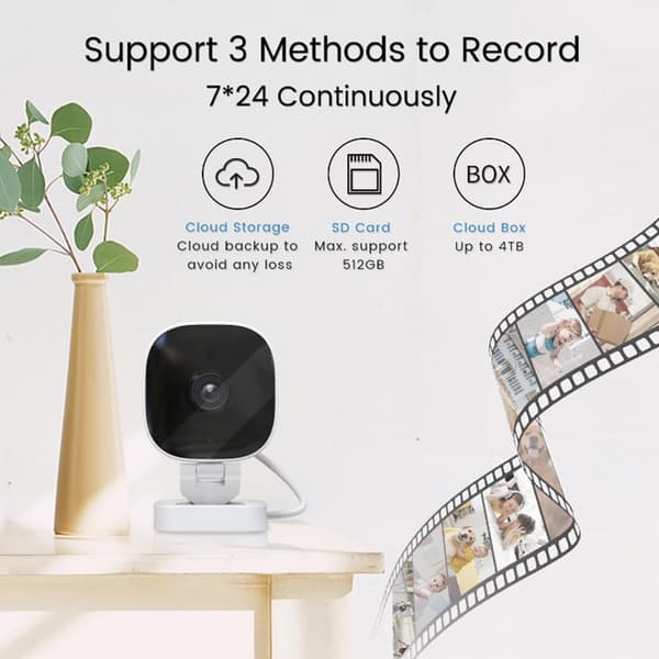 Trådlös WiFi-säkerhetskamera Hemövervakningskamera 1080P Inomhus/Utomhus