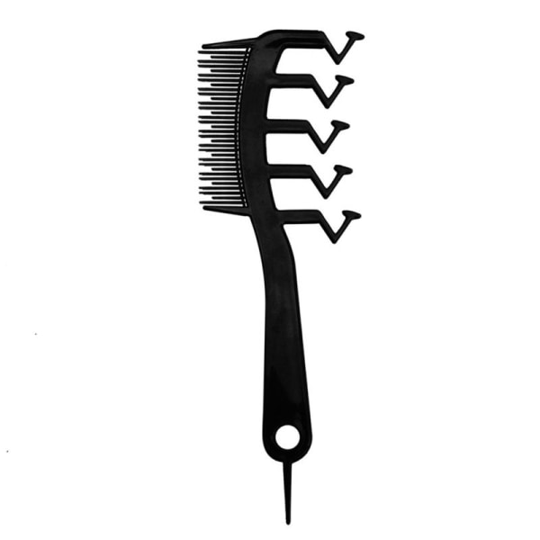 Z-formad hårsöm Kam Bangs Kammar Styling Hårrotstopp Fluffigt frisörverktyg för kvinnor och män Black