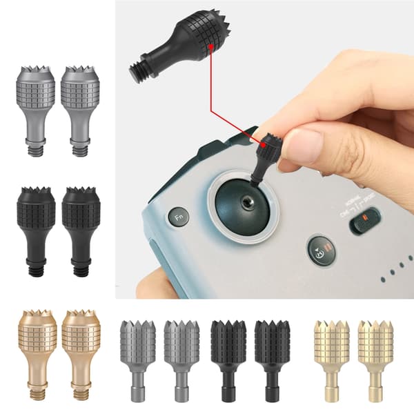 2 stk./sæt udskiftningspinde til Mini 4 professionelle controllere skridsikkert greb Black RC RC 2