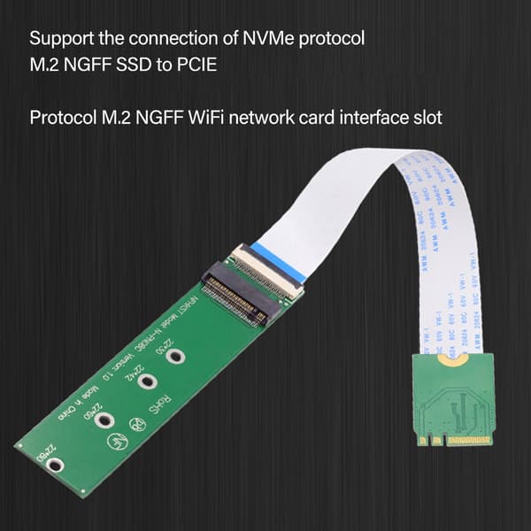PCIe NVME M.2 M Key Förlängningskortsadapter för trådlösa moduler