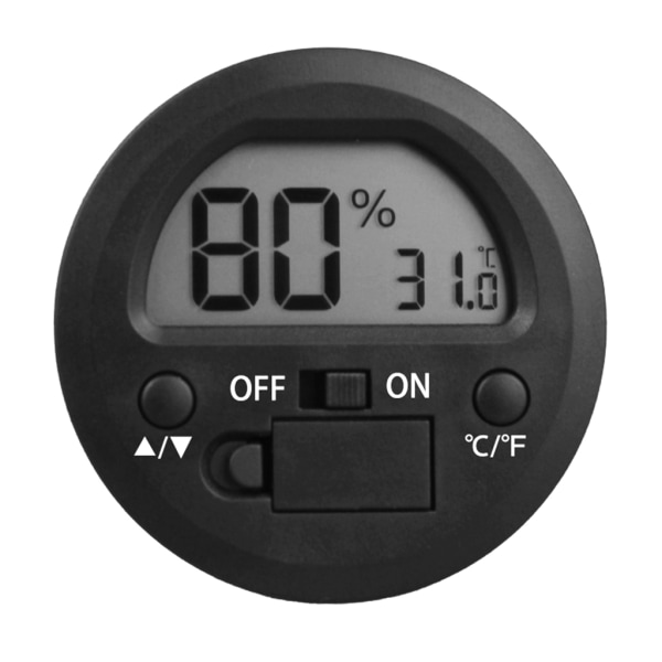 Mini Digital LCD Inbyggd Temperatur Fuktighet Inomhus Rum Termometer Hygrometer Sensor för Husdjur Reptil Box