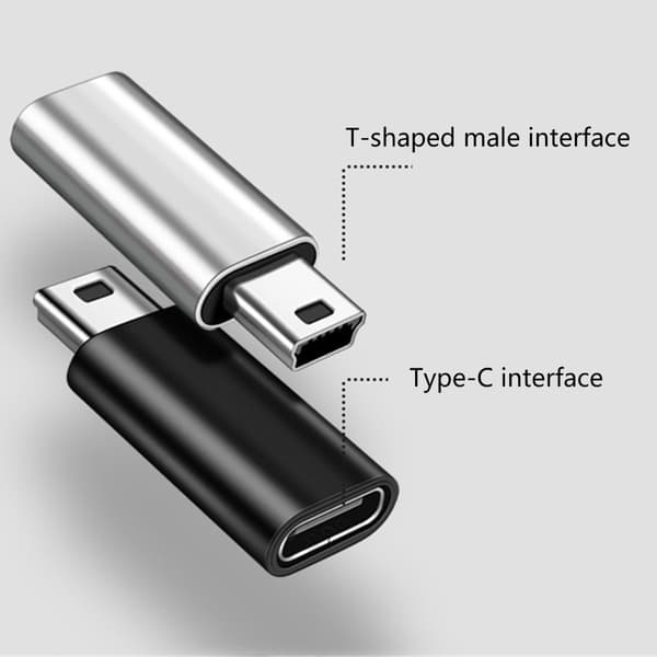 Mini USB til USB C Adapter USB C til Mini USB Adapter USB C Hunn til Mini USB Silver