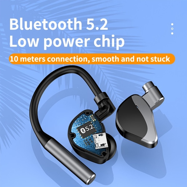 Trådlösa öronkrokar Bluetooth-kompatibla hörlurar Touch Control Sportörhängen