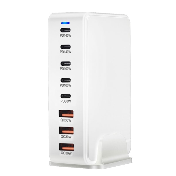 600W GaNs Laddare Bärbara Datorer USB C USB A Snabbladdning PD Laddning för Telefonladdare Black EU Plug