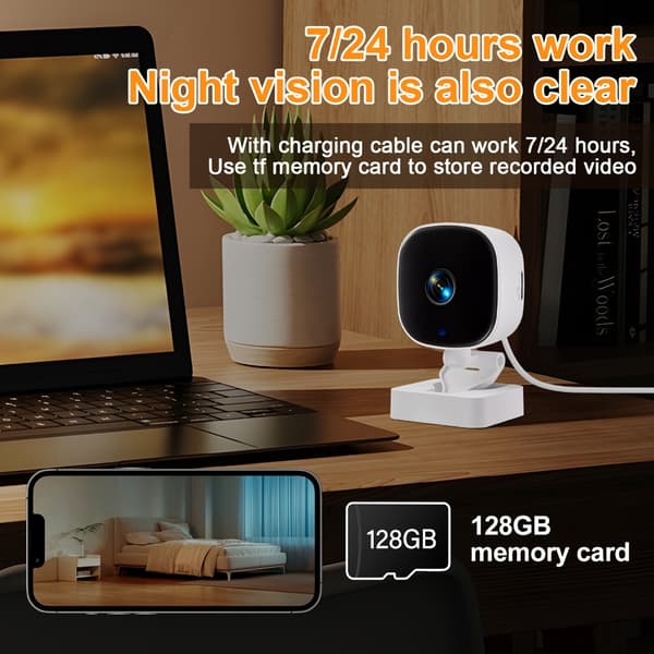 Trådlös WiFi-säkerhetskamera Hemövervakningskamera 1080P Inomhus/Utomhus