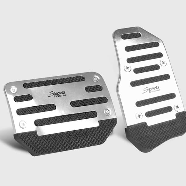 Automatisk transmissionsgaspedal til de fleste bil-SUV'er, biltilbehør, udskiftning af bilbremse-acceleratorpedal Silver
