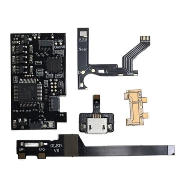 Opgraderbar CPU-kabelchip Udskiftning Spillekonsoller Opgraderinger Programmerbar Kabelchip Udskiftning Egnet til Rp2040 Lite null - OLED V6
