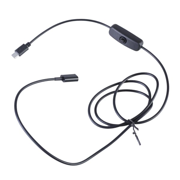 112cm Total Lengde 5V3A Type C til USB Strømledning Ladekabel Linje Svart
