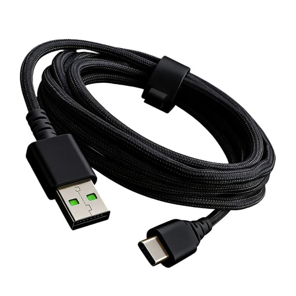 USB til Type C musekabel opladningskabel til V2 /DeathAdder /Basilisk Black