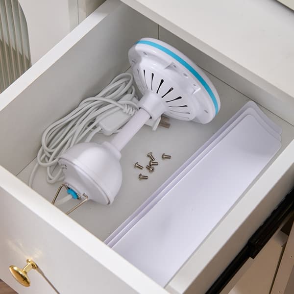 220V 12W Loftventilator 27,5 tommer Kølende Elektrisk Ventilator med Afbrydere til Rum Black