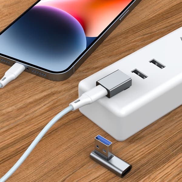 USB3.0 Hane till Typ-C Hona Konverter Laddningsadapter Stödjer Dataöverföring Black  right