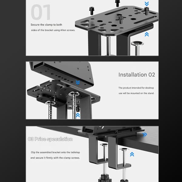Solid Steel Desktop Bracket Håndbremseholder Perfekt Pasform til HBP-modeller