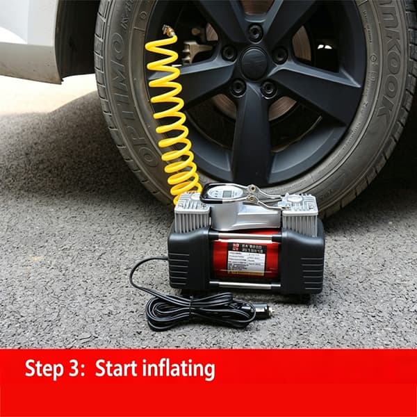 Bil dekk luft chuck oppblåser pumpe ventiler kobling klips-på adapter messing dyse null - C