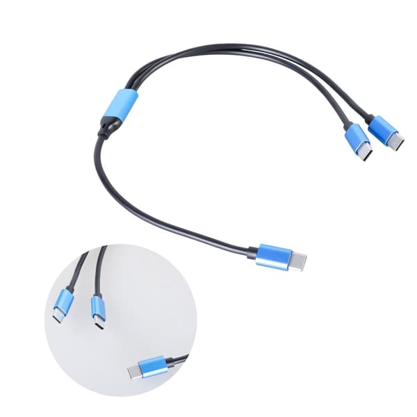 USB C till Dubbel Typ C Splitterkabel För Laddning Och Dataöverföring För Diverse 1m