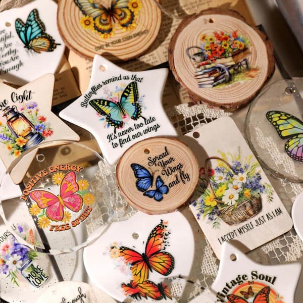 Fjärilsdekaler Dagbok Förseglingsetikett Dekal Resedekal Scrapbooking null - 27