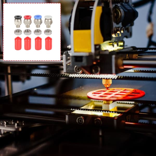Sæt med metal- og plastikføderørforbindere til 3D-printer med glat glidende design og tætningshætte Suit D