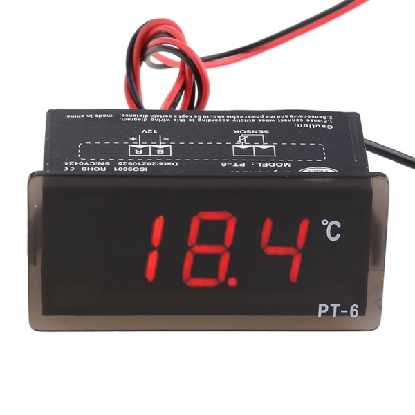Varm 12V fordonsbil LED digital termometer temperaturmätare -40~110°C
