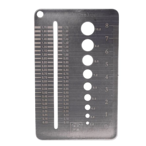 0,1-10 mm skruvmätare Plattdiameter Mätmätare Borrbit Bultmärkningsverktyg