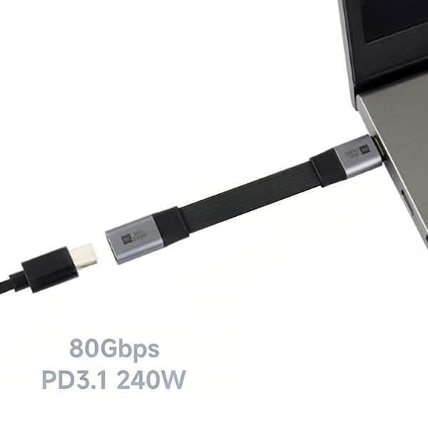USB4 V2.0 Typ C förlängningskabel 80 Gbps dataöverföring 8K videostöd TPE-material null - A