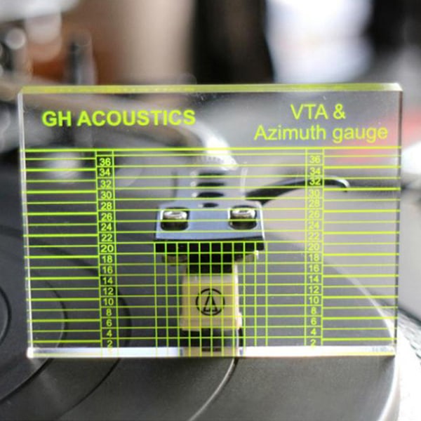 för LP Vinyl Tonarm VTA Cartridge Azimuth Alignment Linjal Headshell Alignment B