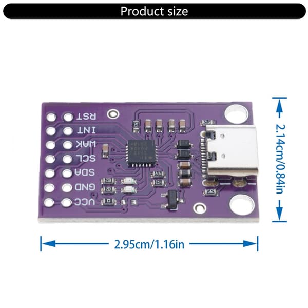 Typ C CP2112 Debug Board USB till I2C kommunikationsmodul för hårdvaruutvecklare