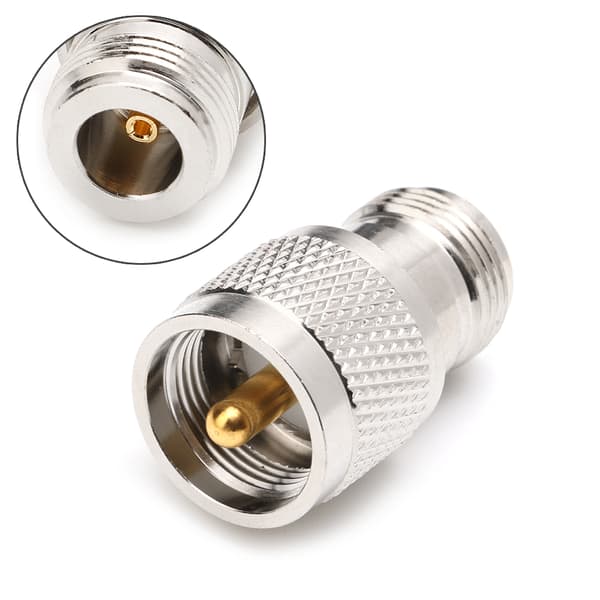 PL259 UHF Hanstik til N Hunfatning Lige 50 Ohm RF-stik