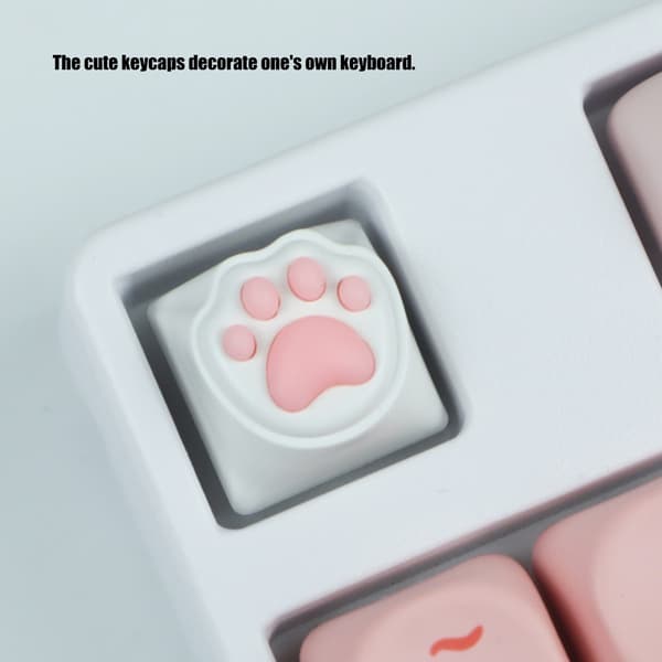 Härlig CatPaw Keycap ABS Mekaniska Tangentbord Keycap för Switchar White