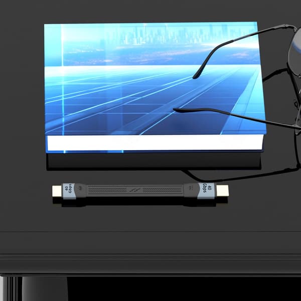 USB C til C-kabel, 100W hurtiglading 40Gbps datasynkronisering 8K video kort lengde 14cm