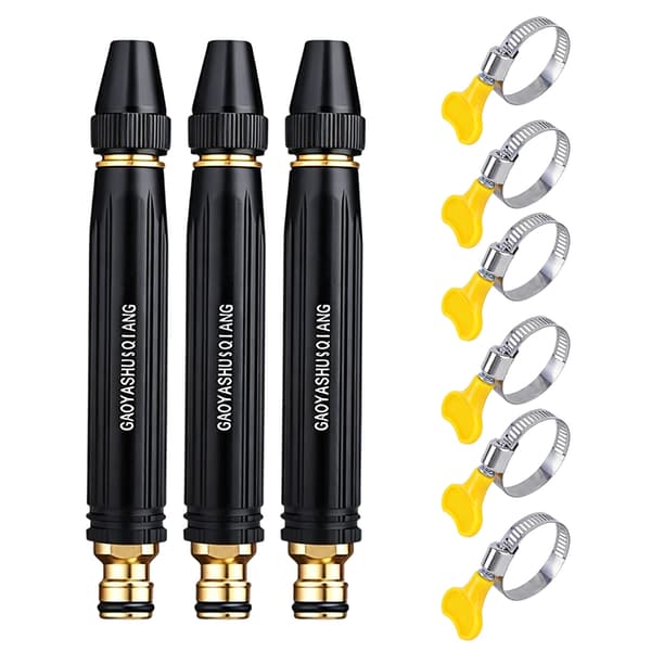 Högtrycksvattenverktyg Bilspolarslang med metallkoppling för fordonsrengöring null - 3 pack