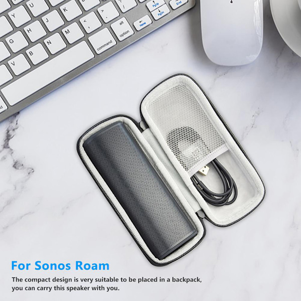 Smart högtalare reseväska skyddande hållare låda för Sonos Roam högtalare klassisk stil hårda skal förvaringsväskor