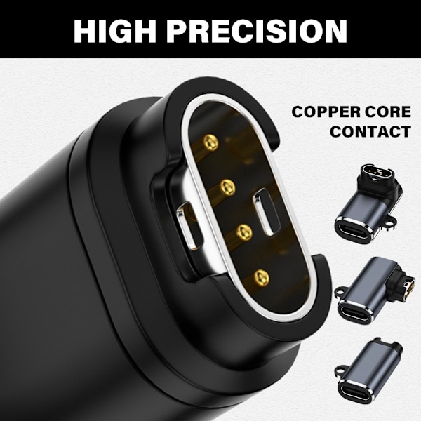 Smartwatch USB C Laddningsomvandlare Adapter för 7/7X/5S/6/6X Klocka Snabb Laddningskontakt null - Side bend