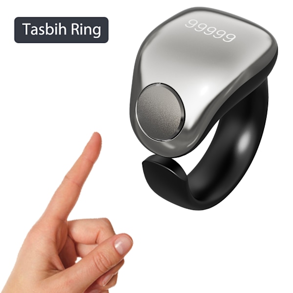 Digital Tasbih-räknare Ringar Digital Räknare 3.7V Ingång Inkluderar Magnetisk Laddningsbas 16 till 24mm