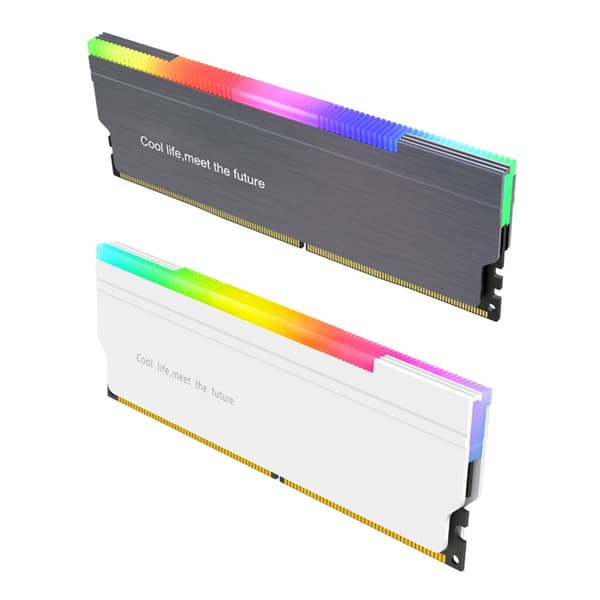 Programmerbar ARGB LED Hukommelseskølerblæser DDR4 DDR5 Desktop Laptop Køleplade Gray