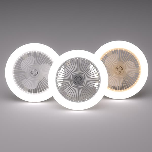 30W LED Takviftelys E27 Multifunksjon Tre Arbeidsmoduser Ventilatorlampe med Aromaterapitabletter White