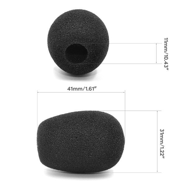5-pack Vindskyddande Mikrofonöverdrag för BlackShark V2 Pro Headset Professionella Mikrofonöverdrag Reducerar Effektivt Brus
